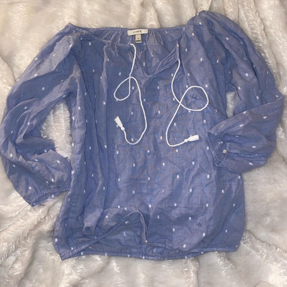 J. Crew long sleeve flowy beach shirt